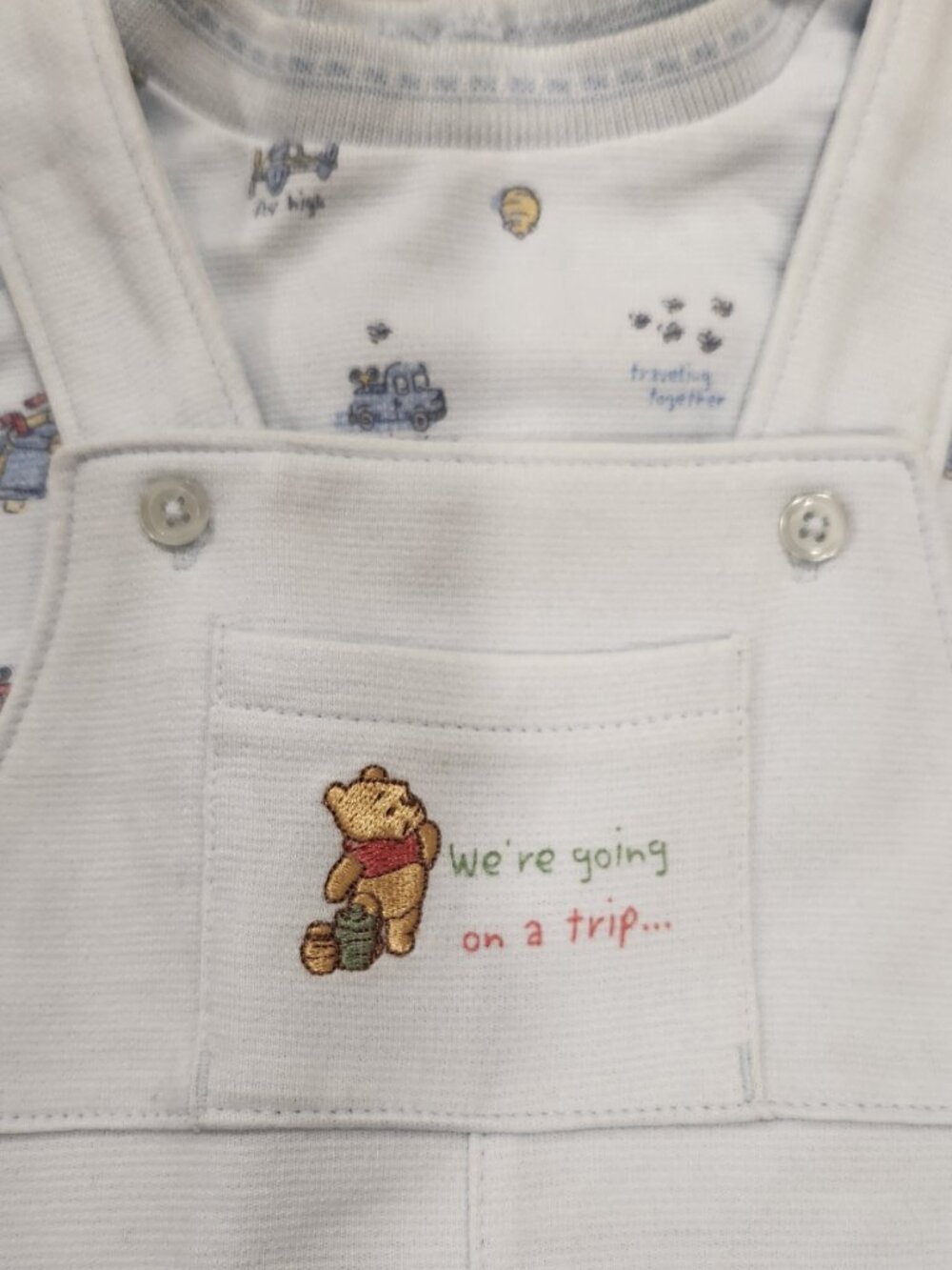 Disney - Baby Boys' 2-Pc "Going on a Trip" Shortall Set - Picture 2 of 5